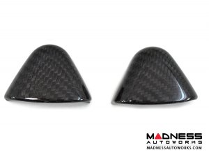 Alfa Romeo 4C Carbon Fiber Upper Safety Belt Ring Covers 